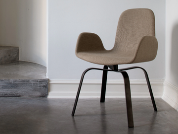 PEC - Swivel upholstered fabric chair by MORE - view 3