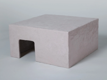 OIKOS - Stool/table in plaster, paper and resin by MOVIMENTO - view 3