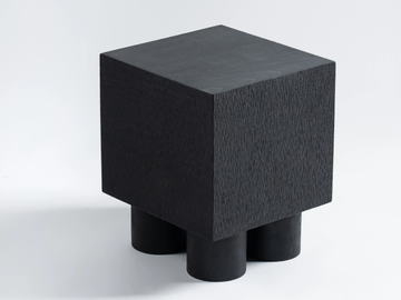 TIME OF ACTION 20-1 - Low wooden stool by MOVIMENTO - view 2