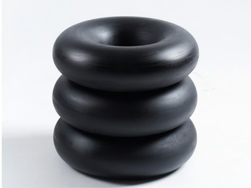 TIME OF ACTION 20-4 - Low wooden stool by MOVIMENTO - view 2