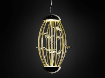 CAGE - LED glass pendant lamp by MULTIFORME - view 2