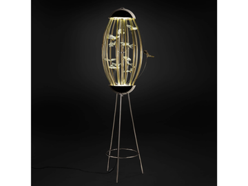 CAGE - LED glass floor lamp with tripod by MULTIFORME - view 2