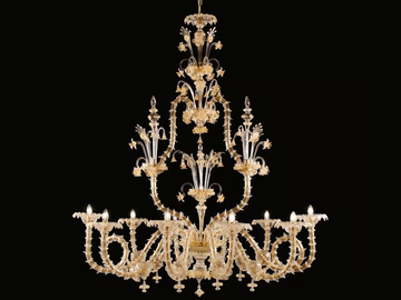 VILLA BORGHESE - Handmade Murano glass chandelier by MULTIFORME - view 2