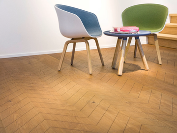 CARVING CHEVRON I - VULC. MEDIUM NATURAL - Oak flooring by Mafi - view 3