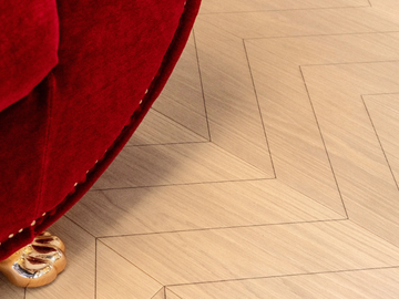 OAK CLEAR CARVING CHEVRON I - WHITE - Oak flooring by Mafi - view 2