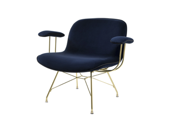 TROY - Upholstered velvet low chair with armrests by Magis - view 2