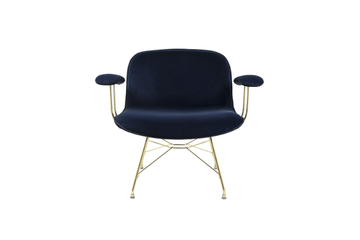 TROY - Upholstered velvet low chair with armrests by Magis - view 3