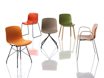 TROY - Upholstered trestle-based fabric chair by Magis - view 3