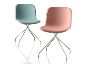 TROY - Upholstered trestle-based fabric chair by Magis - view 2