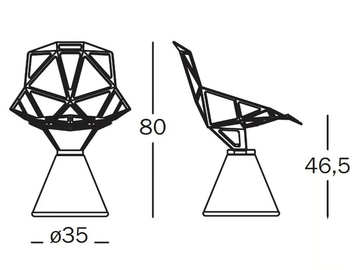 CHAIR ONE - Swivel cement chair by Magis - view 3