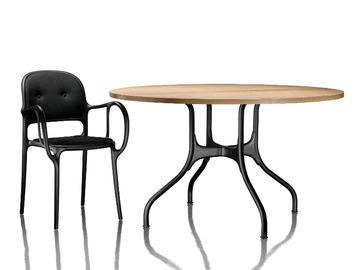 MILÀ - Round aluminium and wood dining table by Magis - view 3