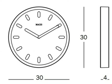 TEMPO - Wall-mounted ABS clock by Magis - view 3