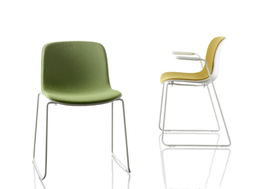 TROY - Sled base upholstered fabric chair by Magis - view 3