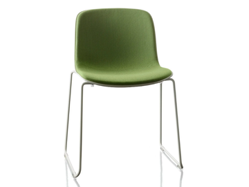 TROY - Sled base upholstered fabric chair by Magis - view 2