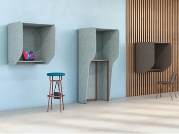 ESCALE - Acoustic felt phone booth by Manade - view 2