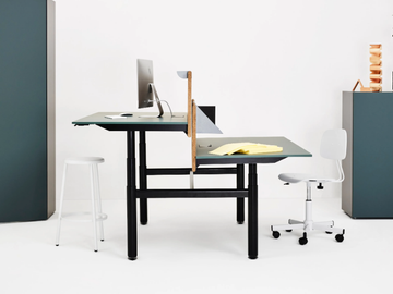 APOLLO - Height-adjustable office desk with cable management by Manerba - view 2