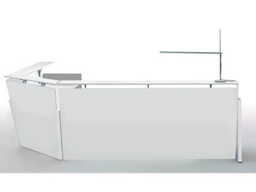 BEAUTY TOUCH - Reception desk in glossy white lacquered wood and glass by Manerba - view 3