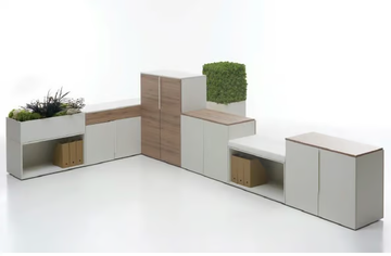 K-BOX - Modular office storage unit with hinged doors by Manerba - view 3