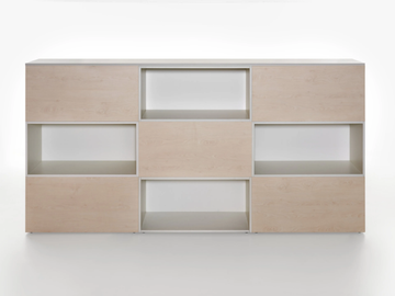 OPEN - Modular wooden office shelving by Manerba - view 2