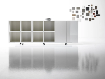 REVO - Open low wooden office shelving by Manerba - view 2
