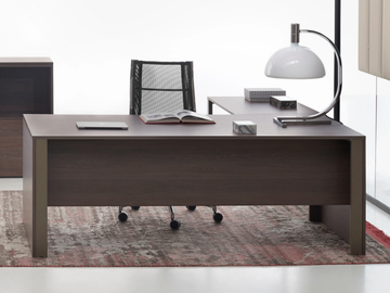 YOU-ECO - L-shaped wooden executive desk by Manerba - view 2