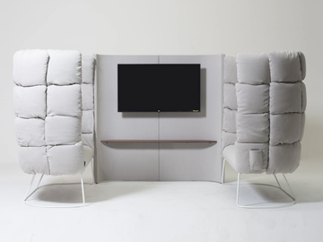 UNDECIDED - Acoustic sofa with high back by Manerba - view 2