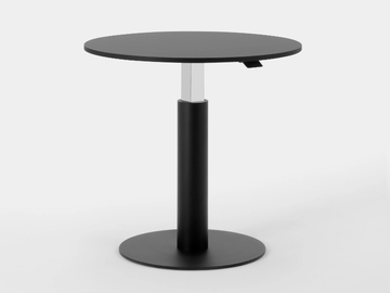FOLLOW BREAK - Height-adjustable round painted metal table by Mara - view 2