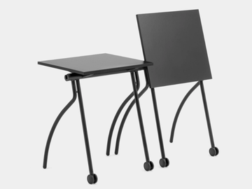 GATE TRAINING - Stackable folding laminate bench desk with castors by Mara - view 2