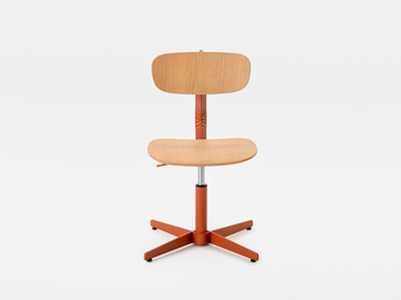 TYPO - Swivel wooden office chair with 4-Spoke base by Mara - view 3