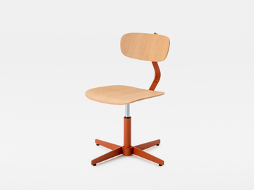 TYPO - Swivel wooden office chair with 4-Spoke base by Mara - view 2