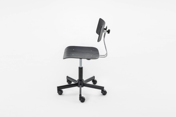 WORK - Swivel beech office chair with 5-Spoke base by Mara - view 3