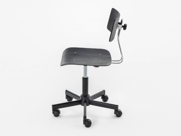 WORK - Swivel beech office chair with 5-Spoke base by Mara - view 2