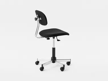 WORK - Swivel fabric office chair with castors with 5-Spoke base by Mara - view 2