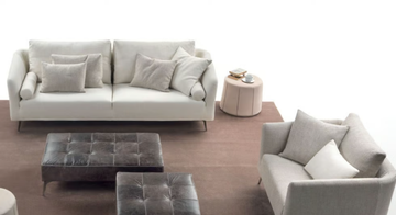 DODO - Upholstered leather pouf with removable lining by Marac - view 3