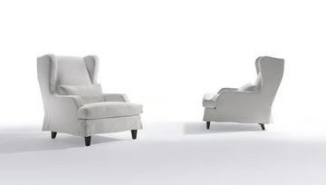 GREY - Fabric armchair with armrests by Marac - view 3