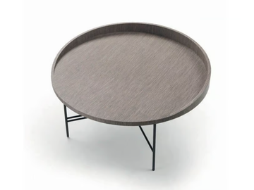 PLAZA - Round wood veneer coffee table by Marac - view 2