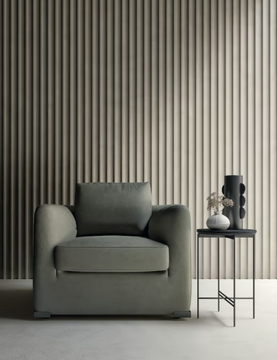 BRANDO - Fabric armchair with armrests by Marac - view 3