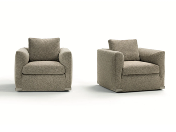 BRANDO - Fabric armchair with armrests by Marac - view 2