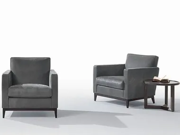 GINGER - Leather armchair with armrests by Marac - view 2