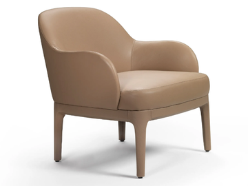 INGRID - Leather easy chair with armrests by Marac - view 2