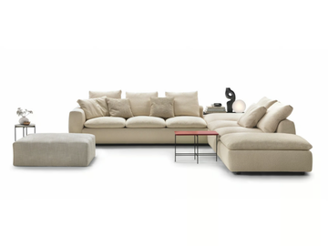 NEMO - Corner 5 seater fabric sofa with removable cover by Marac - view 3