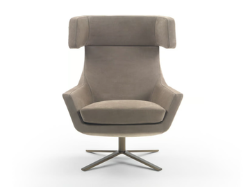 JOY WINGBACK - Armchair with headrest with 4-spoke base by Marelli - view 2