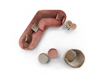 MOON - 3 seater fabric sofa by Marelli - view 3