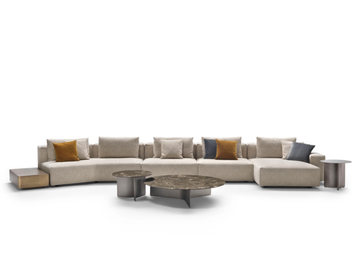 YANN - Sectional fabric sofa by Marelli - view 2