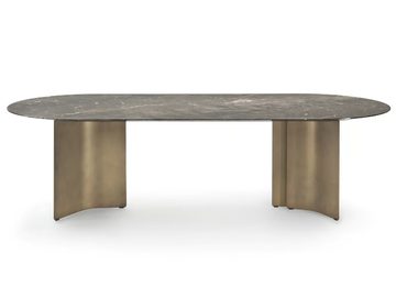 WAVE - Oval marble table by Marelli - view 3