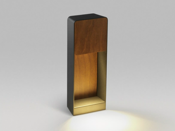 LAB - LED aluminium and wood bollard light by Marset - view 2