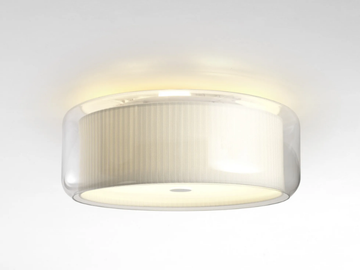 MERCER - LED blown glass and fabric ceiling light by Marset - view 2