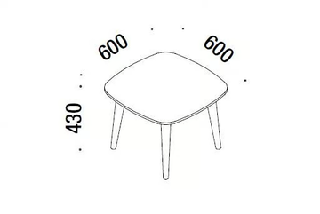 Coffee table - Square coffee table by Martex - view 3