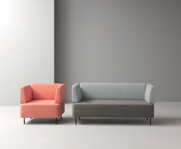 NUCLEO - Fabric armchair with armrests by Martex - view 3