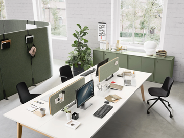 PIGRECO - Multiple office desk with sound absorbing screens by Martex - view 3